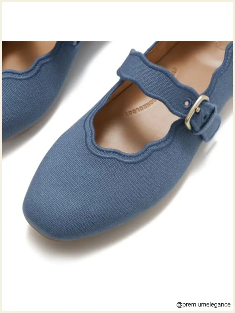 Canvas Mary Janes Ballet Flats with Dynamicush Cushioned Insole Non-Slip